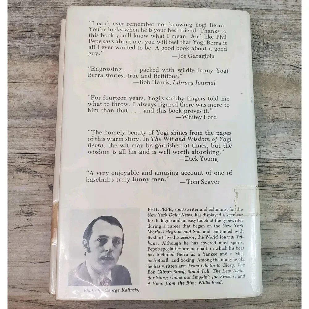 Wit and Wisdom of Yogi Berra Book - Phil Pepe Hardcover EX LIBRARY 1974